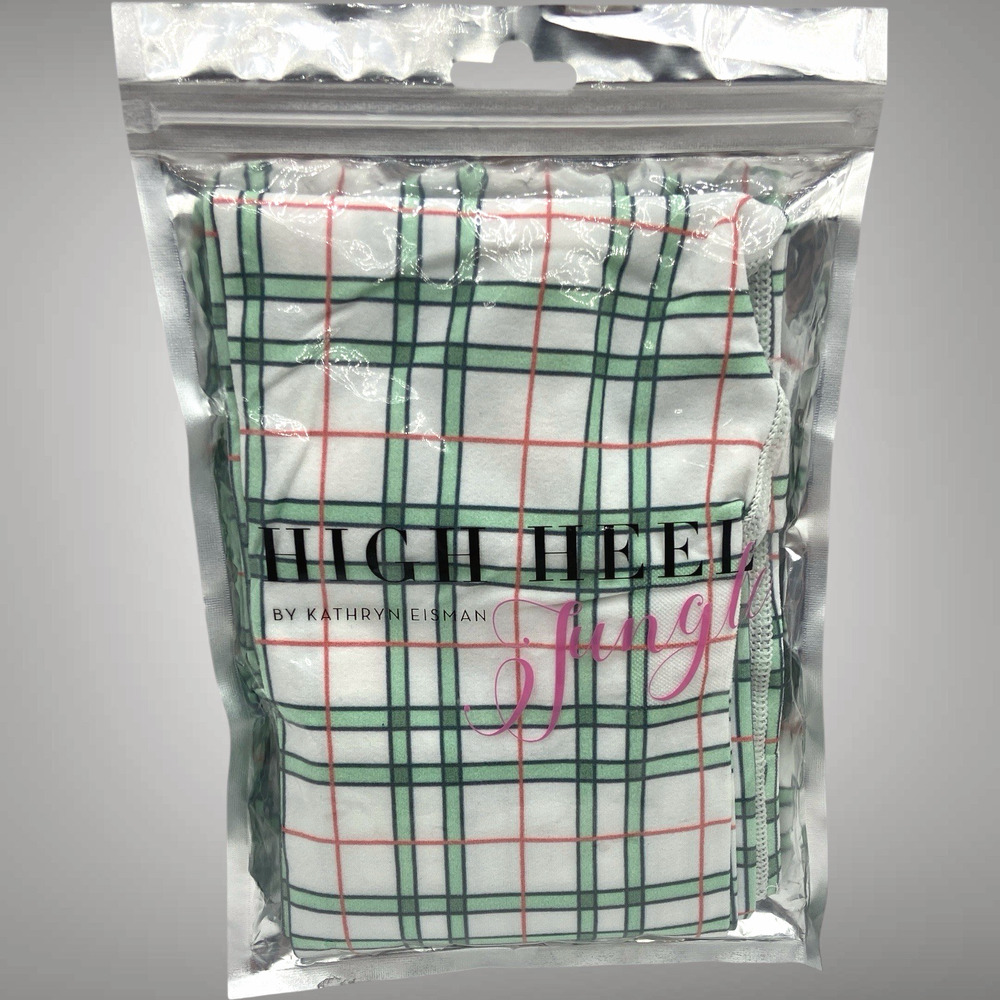 Free People High Heel Jungle Tartan Tights Green Plaid